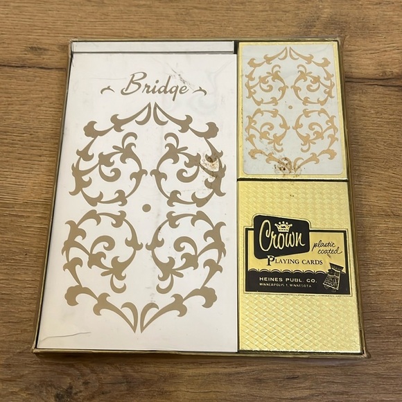 Crown Vintage New bridge playing card/score pad set Heines Royals Party Pack - Picture 2 of 11